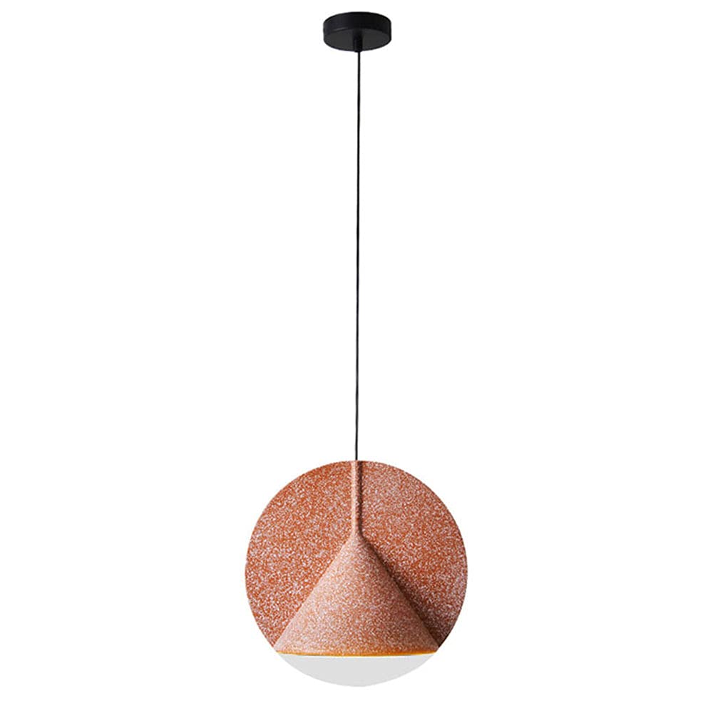 Suspension LED en ciment rose de 30cm pour cuisine et salon