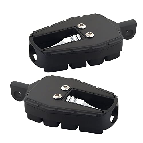 Fatecim Motorcycle Skull Foot Pegs Pedals Rests Motorbike Highway Mini Boards Floorboards W/Male Mount Adapters & Anti-Slip Rubber Universal For Harley Davidson Dyna Suzuki Yamaha Triumph (Black) #TOP6