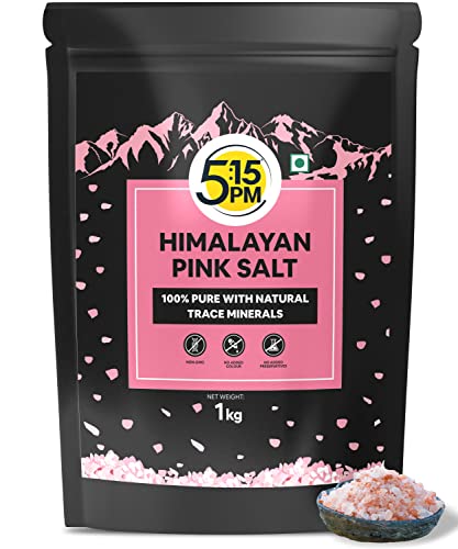 5:15PM Himalayan Pink Rock Salt 1Kg | 100% Pure Pink Salt With Natural Trace Minerals Gourmet Quality Himalayan Rock Salt For Healthy Cooking 5:15PM Himalayan Pink Rock Salt 1Kg | 100% Pure Pink Salt With Natural Trace Minerals Gourmet Quality Himalayan Rock Salt For Healthy Cooking