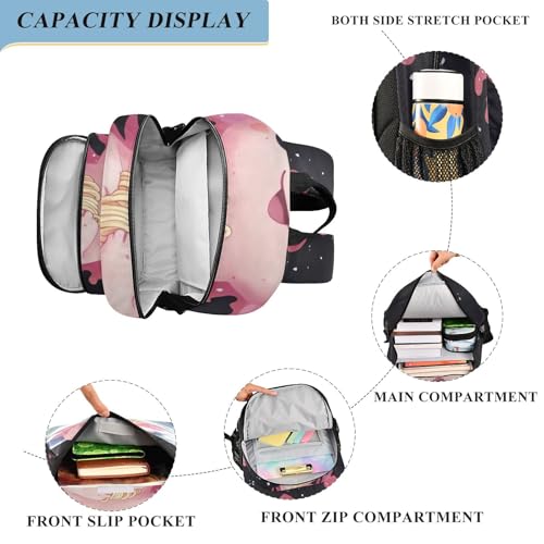 Axolotl Hearts Ramen Noodles Backpack Girls Boys Elementary School Bags Bookbags Laptop Backpack Travel Daypack Safe Reflective Stripes4