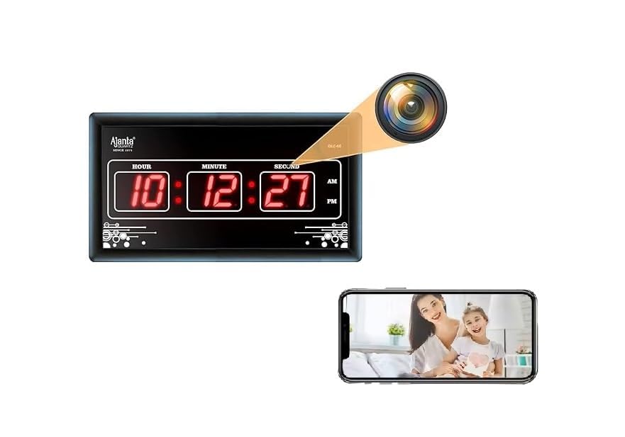 Zinzo Smart Digital Full HD WiFi Digital Spy Camera Wall Clock Hidden with Video Recording and HD Voice Watch Live Motion Detection (32GB SD Card Free).-image-34