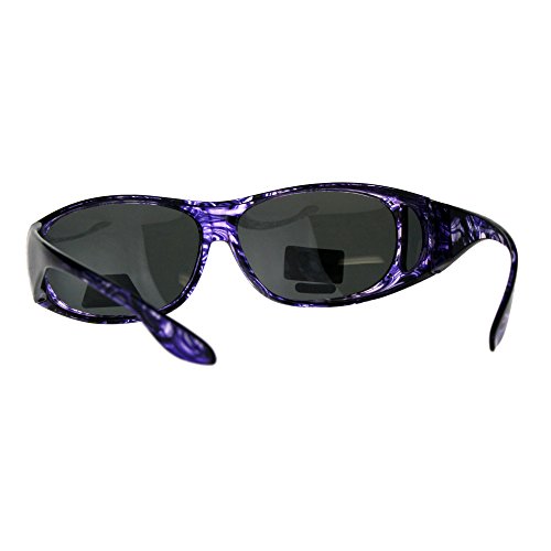 Polarized Womens Rhinestone Bling Fit Over Floral Print 63mm Sunglasses4