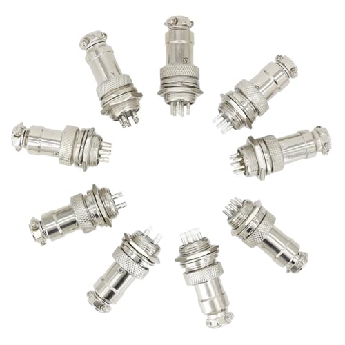 Conector de aviación de tornillo GX16 16mm de 10 pines para chasis y panel electrónico
