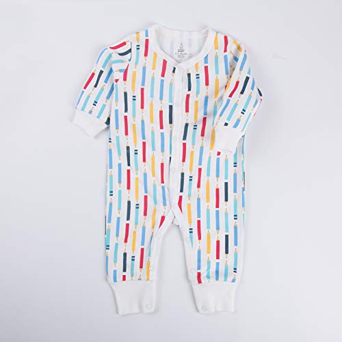 2-Pack Cotton Footless Long Sleeve Romper Jumpsuit Sleep and Play4