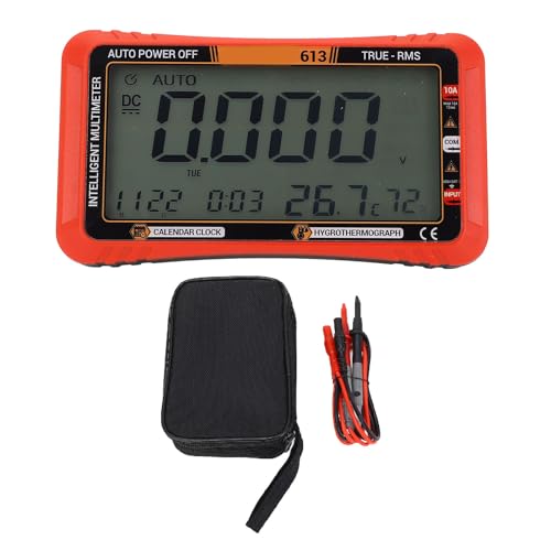 Digital Multimeter DC AC Voltage Current Tester with LCD Display Automatic Function for Calendar Temperature Humidity Meter