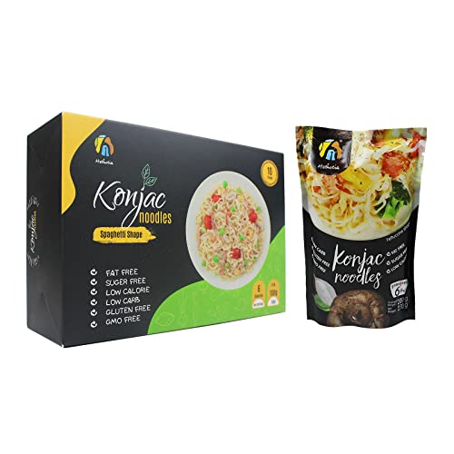 Hethstia 16 Packs Konjac Noodle Diet Spaghetti(5 Oz, Pack Of 10) And Shirataki Noodle Keto Fettuccine Pasta (9.52 Oz, 6-Pack) Paleo-Friendly, Sugar Free, Gluten-Free, Low Calorie And Vegan #TOP10