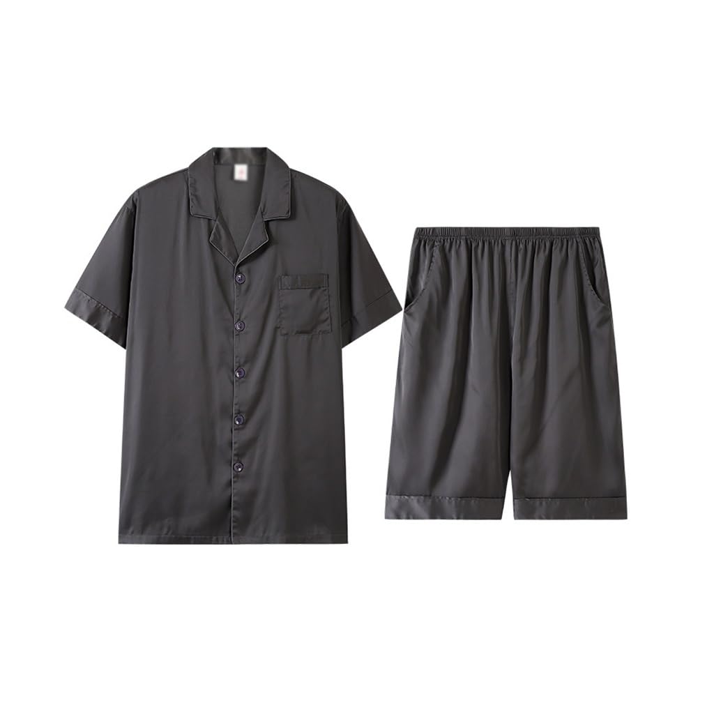 Pyjama homme ice silk short tee-shirt ensemble vêtements de nuit légers et fins taille L