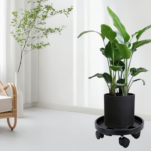 Supports de pots de fleurs à roulettes BORDEAG pour éviter le mal de dos