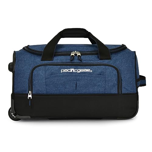 Pacific Gear Duffel Bag with Rolling Wheels, 21-Inch, Navy