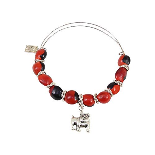 Image of EVELYN BROOKS Adjustable Bangle Bracelet (Multiple Charm Styles) for Women-w /Meaningful Good Luck Seed Beads - Handmade Jewelry | Great Gifts for Teen Girl Gifts & Great Addition to Girls Jewelry