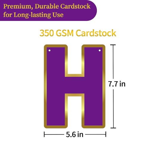 Image of Pre-Strung Happy Birthday Banner - Purple Party Decorations
