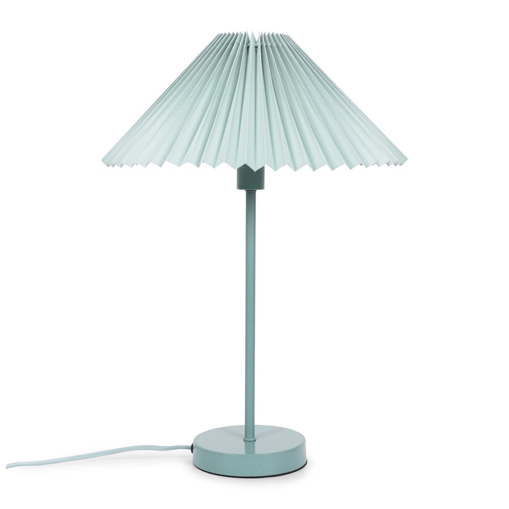 ValueLights Akira Blue Pleated Shade LED Table Lamp