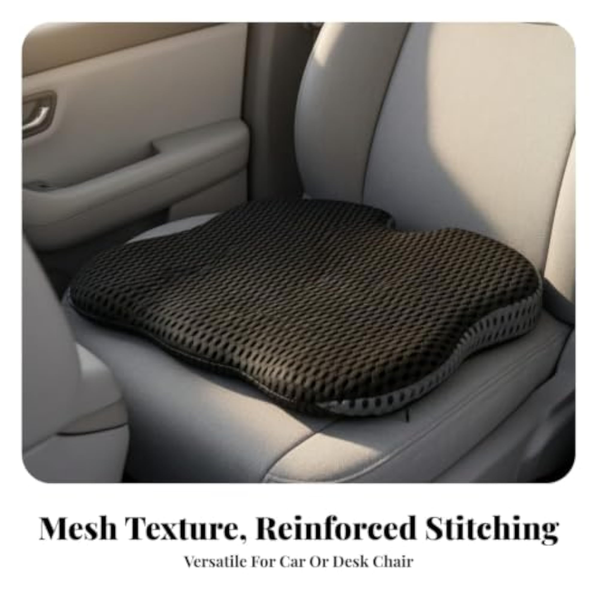 Pressure-Relieving Memory Foam Seat Cushion, Gray
