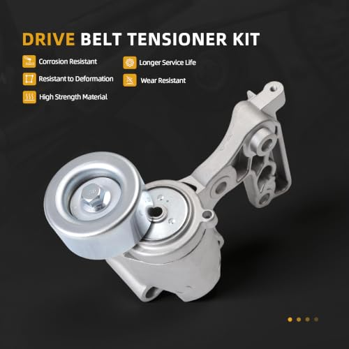 Image of Belt Tensioner Serpentine Belt Idler Pulley Kit for Toyota Tacoma /4Runner /Tundra /FJ Cruiser 4.0L V6 Gas, 2004-2015 OE#36174, 38411, 36174, 999222, 1660331040, 1662031013