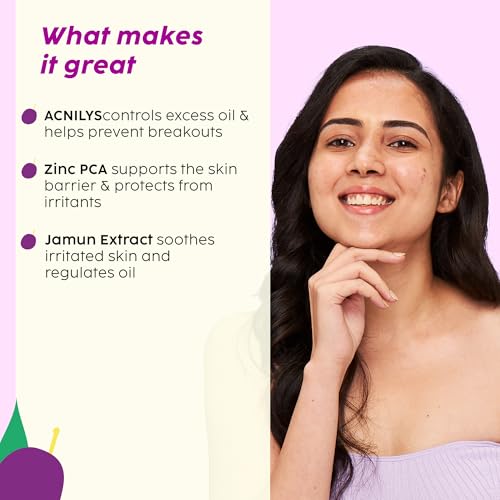 Image of Plix Jamun Oil-Balancing Sunscreen With SPF 50 | ACNILYS, Niacinamide & Zinc PCA | Lightweight & Non-Greasy | Everyday Sun Protection | Oily & Acne-Prone Skin