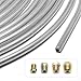 25Ft of 3/16 Zinc Plated Copper Brake Line Kit - Includes 16 Inverted Flare Fittings - Universal Copper Coil Brake Line Repair Kit for Car,Home,Industrial (Silver)
