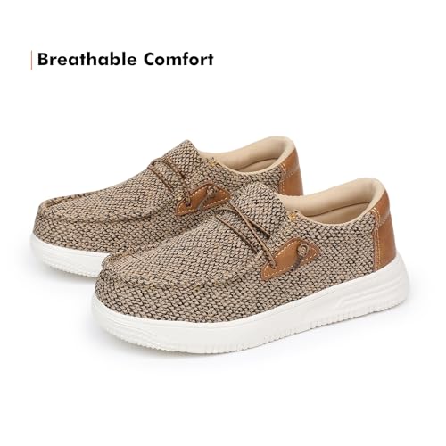 Image of Ahannie Kids Slip On Loafers, Boys Girls Casual Dress Shoes | Lightweight comfort,breathable,school or everyday wear