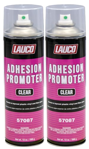 LAUCO Automotive Adhesion Promoter 13 oz Spray Can - Pack of 2 - Use on Multi Surfaces Like Automotive Plastics, Bumpers, Vinyl Trim and Fiberglass (2)