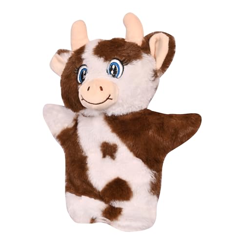 Image of Besties Cow Hand Puppets for Kids - Soft Hand Puppets for Kids, Story Telling Puppet for Kids, Hand Puppet Toy, Plush Animals Hand Puppet Toys, Fun Play Learning Toys - (Cow Brown)