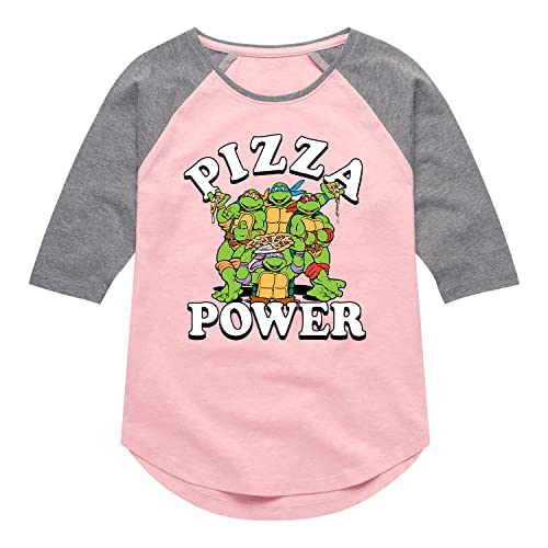Teenage Mutant Ninja Turtles - Pizza Power - Girls Shirt Tail Raglan
