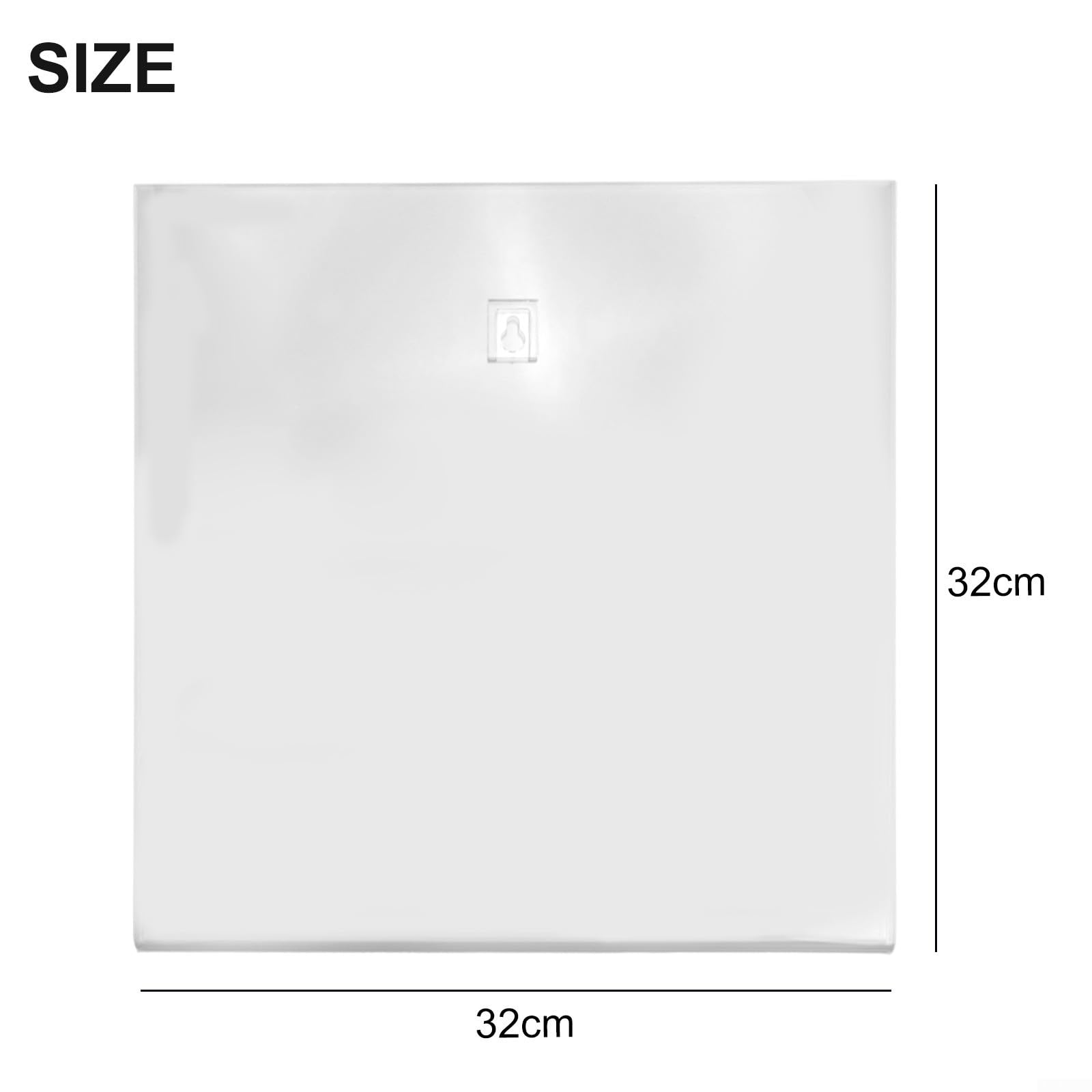 Cornice portafoto in acrilico, 32 x 32 cm, da appendere alla parete, in vinile, trasparente, con supporto e accessori per appendere