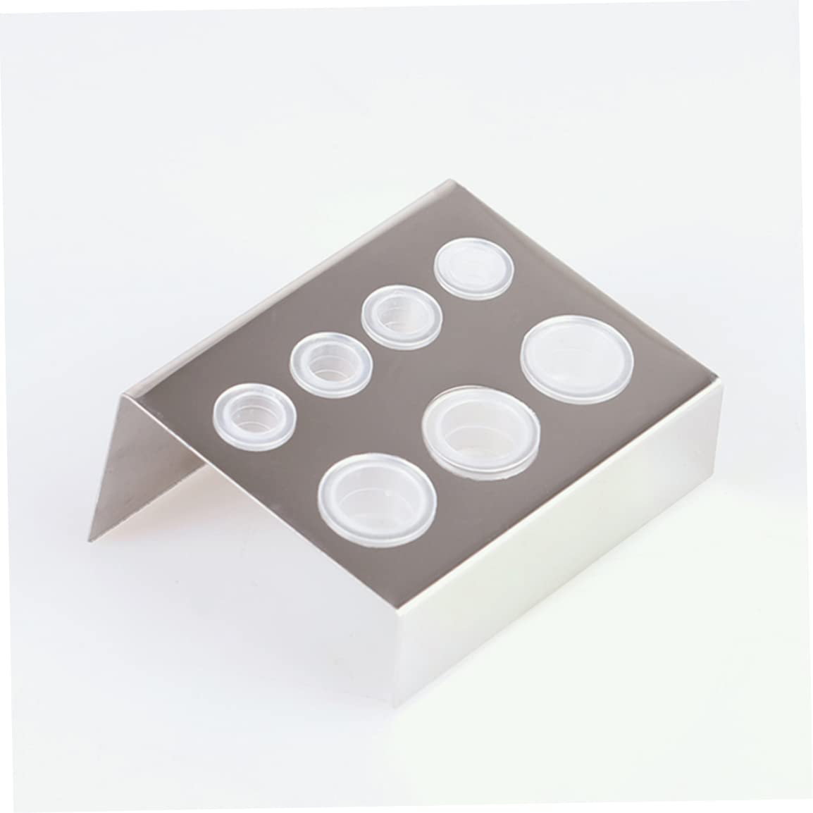 Tattoo Ink Cup Holder Stainless Steel Pigment Cup Stand 7 Holes Permanent Makeup for Tattoos Inks Tattoo Storage Tool