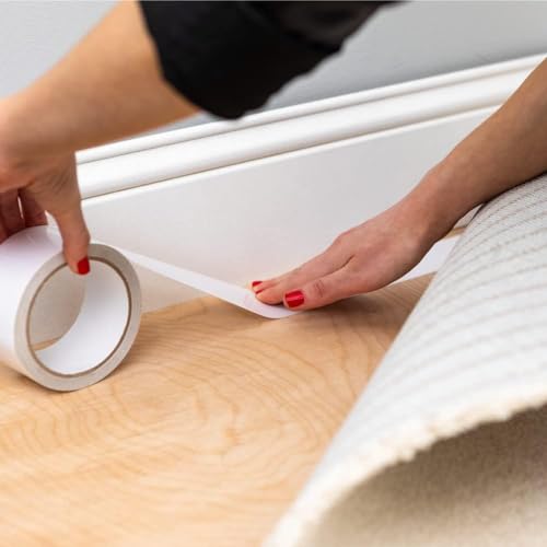 Image of Duck Brand Indoor /Outdoor Carpet Tape, 1.41-Inch x 42 Feet, White (286373) | Pack of 2