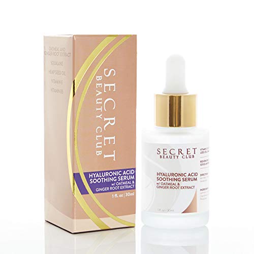 Hyaluronic Acid Soothing Serum for Face w/Ginger Root Extract, Anti Aging Anti Wrinkle