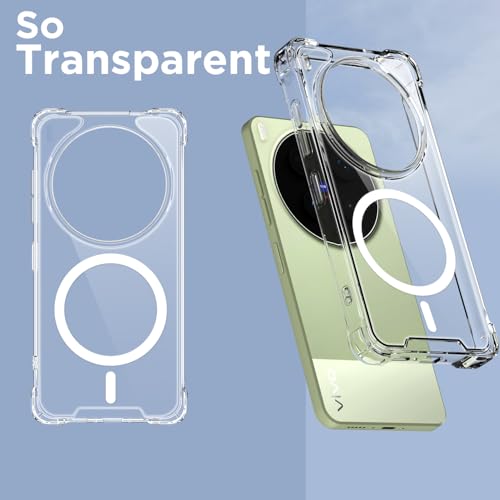 Image of Outlouders Back Cover for Vivo X300 Ultra 5G | Magnetic-Safe | Transparent PC + TPU | Shockproof Protection Bumper Case (Transparent Magnetic-Safe)