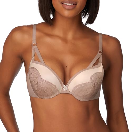 Image of Maidenform Women's Push-Up Bra, Love The Lift Lace Demi Push-Up Bras for Women, Smoothing, Underwire, Convertible Straps