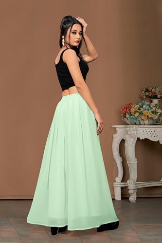 Image of Georgette Bonanza Soft Flared Palazzo (MID Waist)