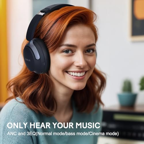 Casque Bluetooth supra-auriculaire JOMILIN C5 à suppression active du bruit noir micro - 6