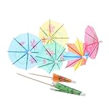 MOLUCKFU 120個傘 ミニペーパー傘 飲み物用ドリンクパラソル トロピカル夏テ