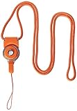 Reiko STRAP-LCORG Fashionable Universal Neck Strap Lanyard for Mobile Phones- 1 Pack - Retail Packaging - Orange