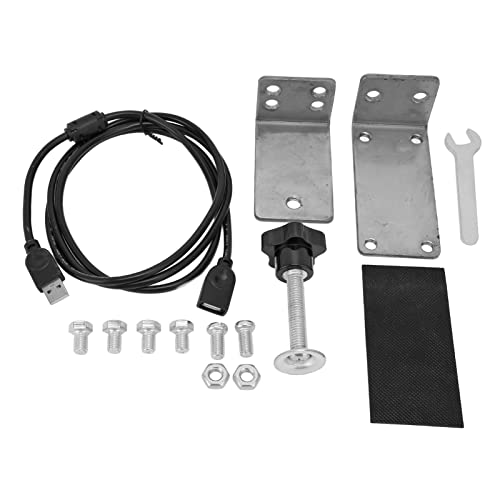 Tomantery Soporte de Montaje de Freno de Mano USB de 64 Bits Material Duradero para G27 G25 G29 T500 T300 PC Juegos de Carreras Soporte de Freno de Mano para PC Windows