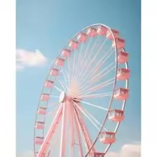 Affiche grande roue sur toile grand format 80x140 cm décorative