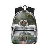 ALLiYa Two Swans - Mochila casual de estilo clásico con gran capacidad