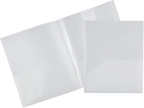 Miniatura 2 de JAM PAPER Carpetas de plástico resistente con múltiples bolsillos, organizador de 6 bolsillos, color negro, paquete de 2