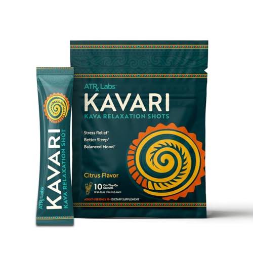 Kavari Kava Relaxation Shots - Citrus Flavor | Liquid Kava Root Extract | 275mg Kavalactones per...