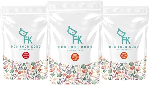 国産 無添加 ドッグフード工房 選べる3袋セット ドライ (鶏肉小麦不使用小粒460g×2袋、馬肉小麦不使用小粒460g)