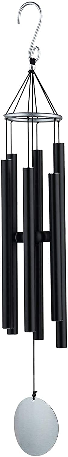 NATURAL MELODY Black Decorative Hanging 6 Pipe Big Wind Chimes (42 Inches) for Home Positive Energy | Wind Chimes for Home Balcony Windows Bedroom Living Room Garden Hanging Decor with Sweet Sound-image-21