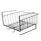MUELODSIC Regal Hängekorb aus Robustem Carbonstahl Platzsparender Küchenschrank Organizer Hängender Aufbewahrungskorb für Küche und Büro Stabiler Metallregalkorb Einfach zu Montieren