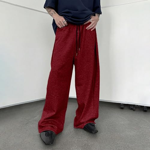 Baggy Sweatpants Men Open Bottom Wide Leg Sweat Pants Loose Athletic Joggers with Pockets Y2k Trousers Streetwear3