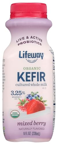 Lifeway Organic Mixed Berry Whole Milk Kefir, 8 Fz