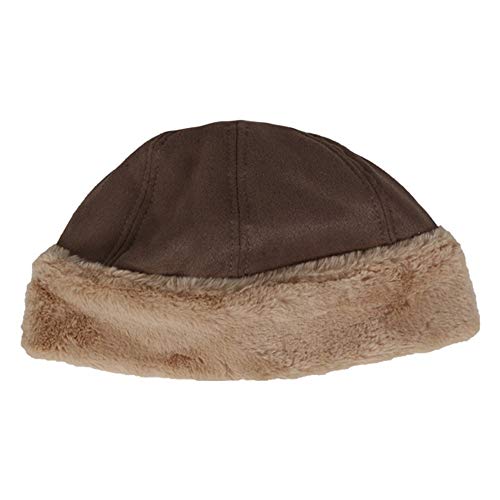 Chapeau plat hommes anti-froid doublé épais pour stopper le vent d'hiver