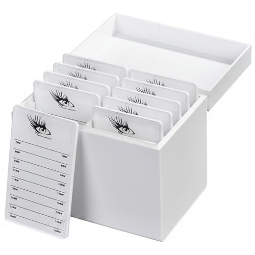 Organisateur cils acrylique blanc à 10 plateaux, le choix esthétique des lash artists