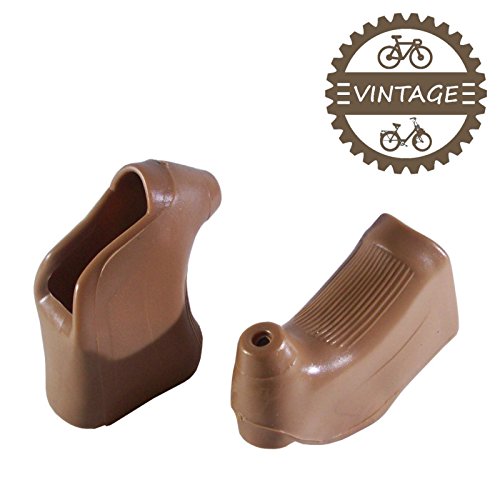 KIT 2x LEVE LEVA FRENO CON MARRONE PARAMANI COPRISUPPORTO GOMMA RICAMBIO VINTAGE FRENI BICI