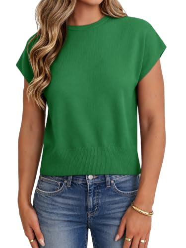 Image of UNCLECAT Short Sleeve Sweater for Women Knit Fall Pullover Tops
