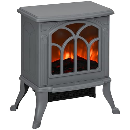 17" Freestanding Electric Fireplace Stove, Fire Place Heater