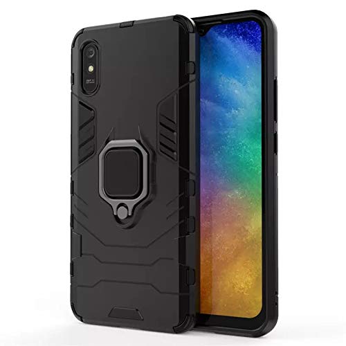 Image of Spazy Case Xiaomi Redmi 9A / Redmi 9i 360 Degree Rotation Durable Dual Layer Slim Shockproof Armor Hybrid Kickstand Holder and Full-Body Protective Case Cover for Xiaomi Redmi 9A / Redmi 9i